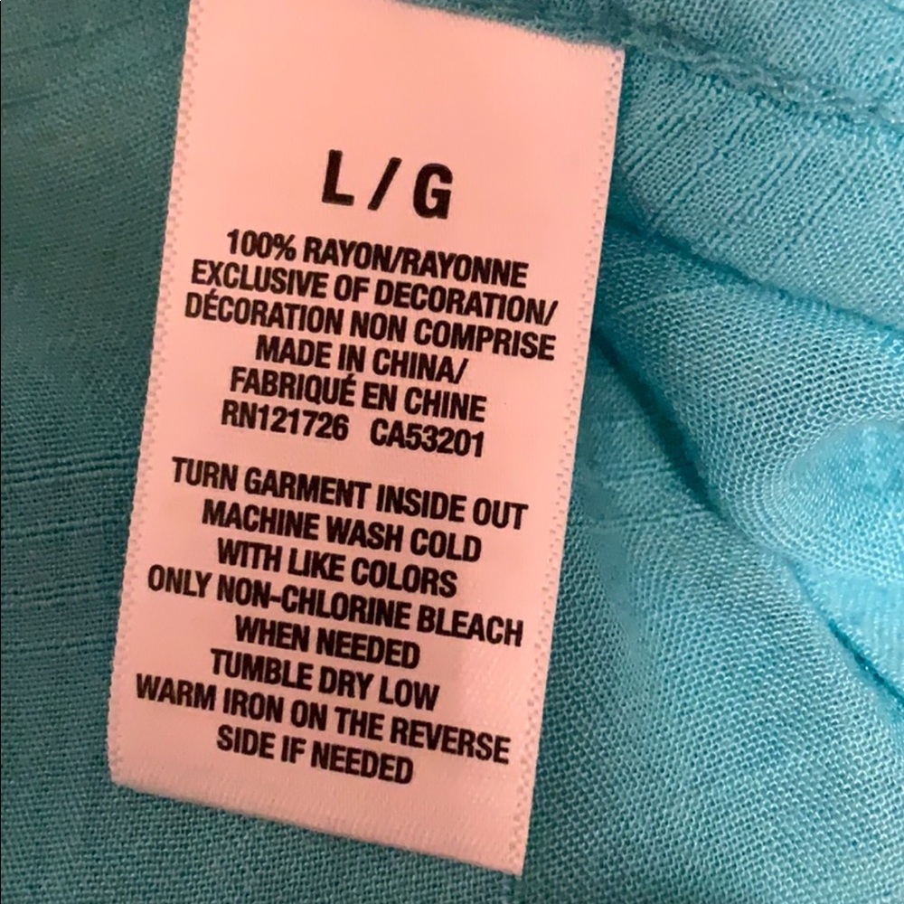 Aeropostale turquoise button down shirt - Picture 6 of 7